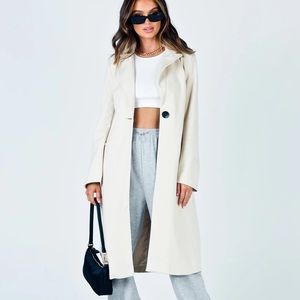 Princess Polly Belgium Coat - Beige